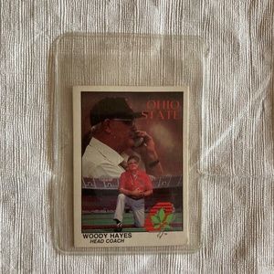 Vintage 1988 Woody Hayes Kroger Promo Card w/Sleeve
